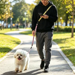 Single Slip Lead P-Leash – Anti-Pull, No-Tangle, Comfort Hand Loop for Small & Medium Dogs