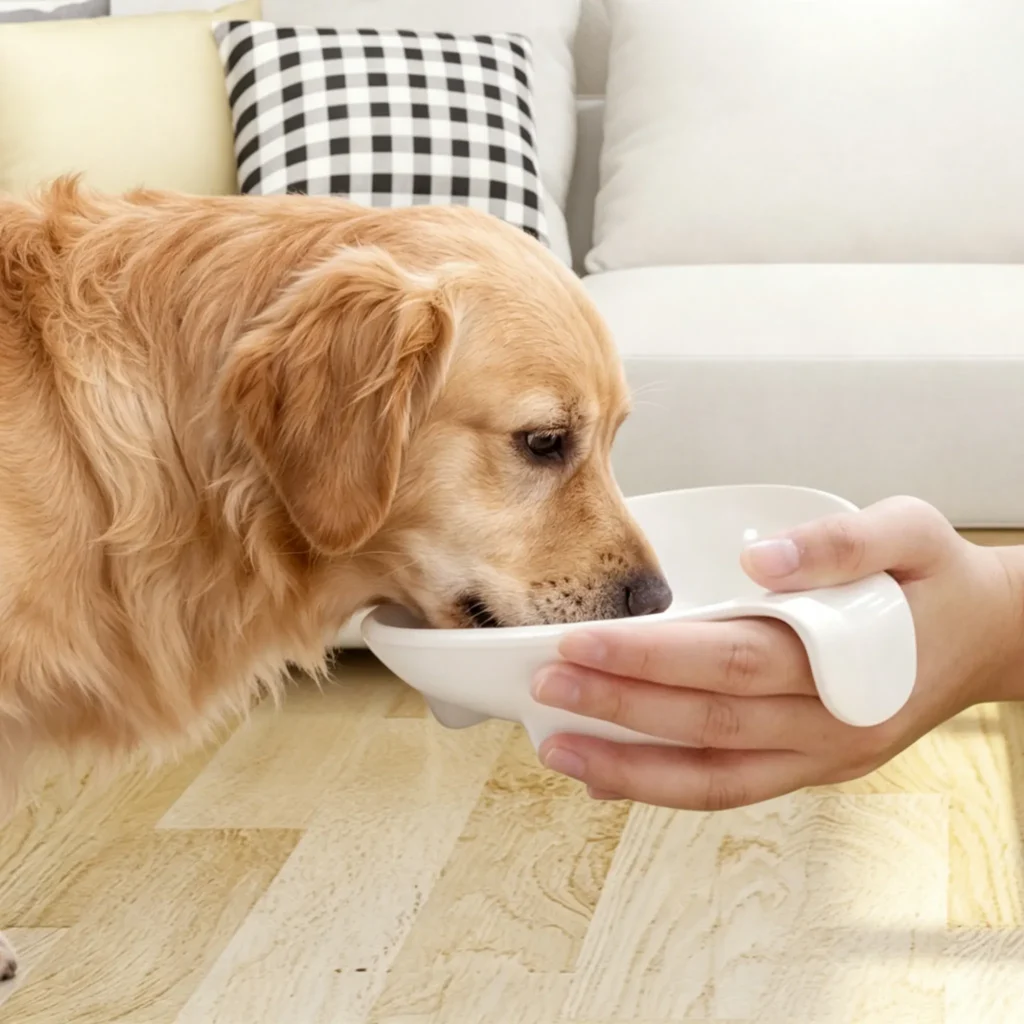 Handheld Pet Feeding Bowl for Elderly, Sick, or Disabled Dogs