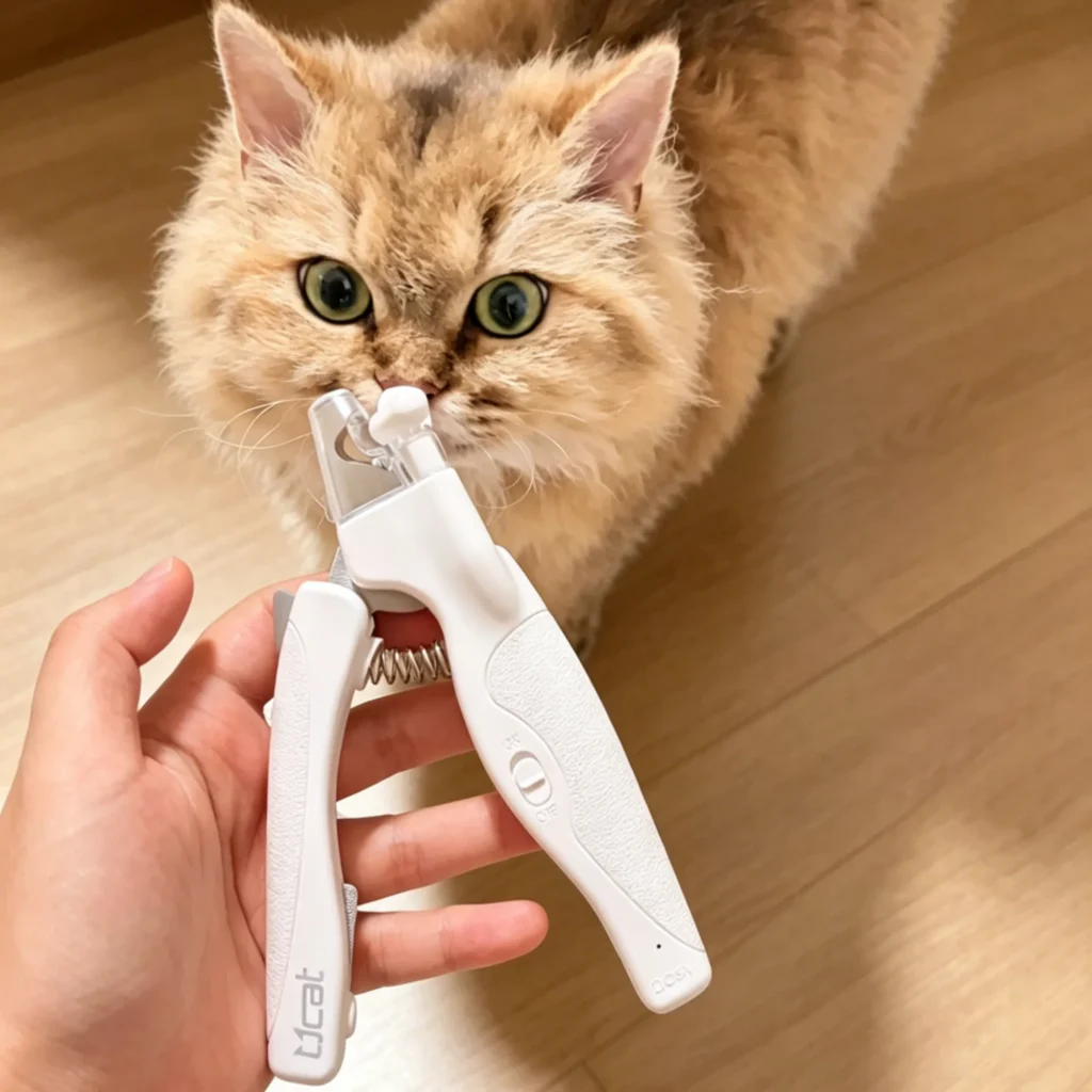 LED Pet Nail Clipper, USB Rechargeable Stainless Steel Trimmer for Cats & Dogs