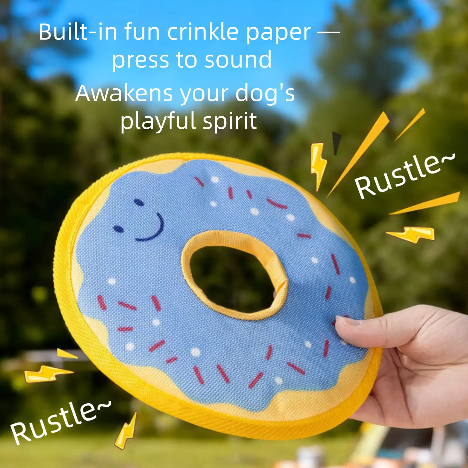 Donut Shaped Dog Soft Frisbee, Interactive Toy for Training & Fetch - Image 2