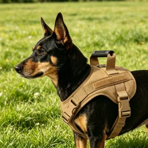 Industrial Style Heavy-Duty Dog Harness, Adjustable Tactical Vest