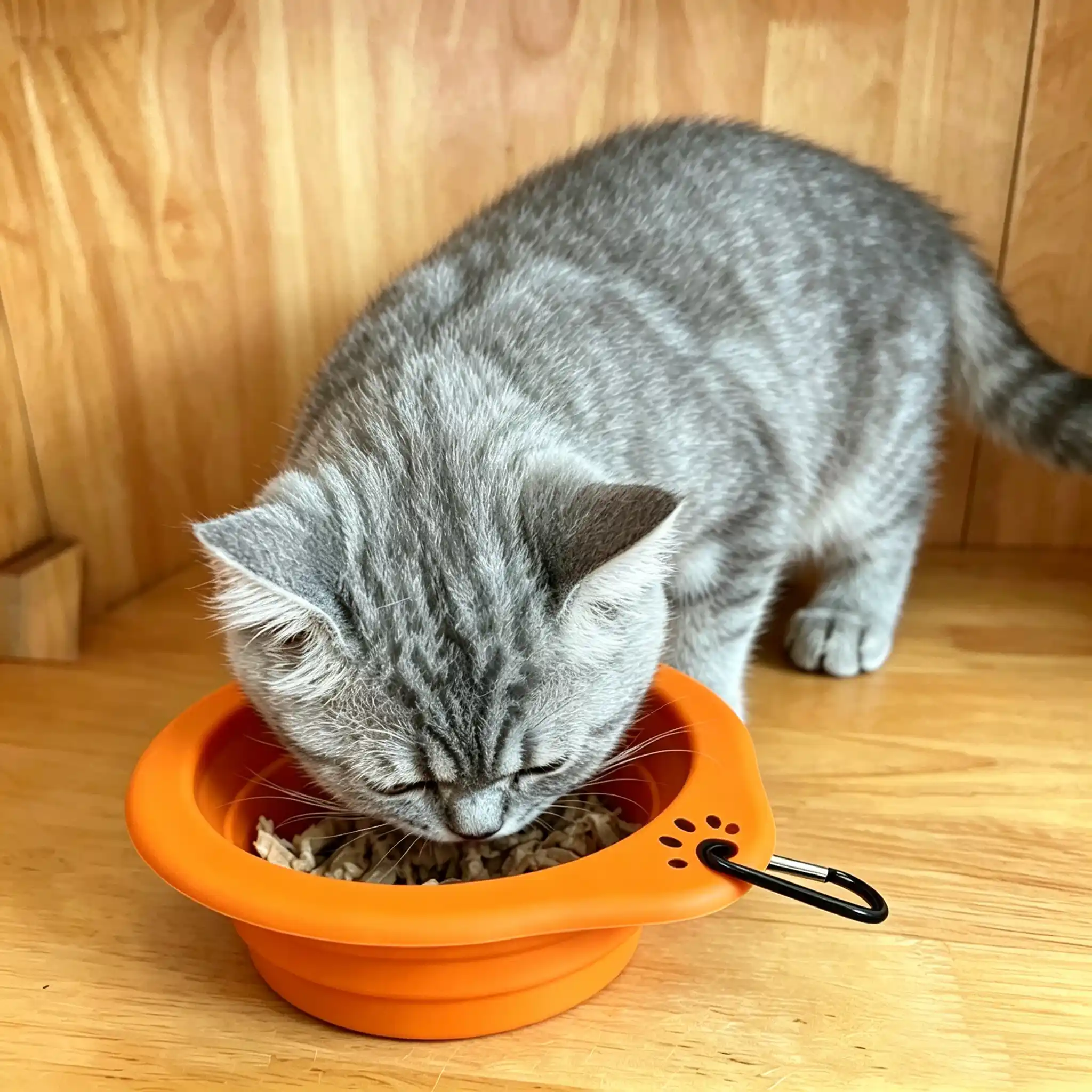 Collapsible Silicone Pet Bowl, Large Portable Foldable Dog & Cat Feeding Bowl, Food-Grade - Image 2