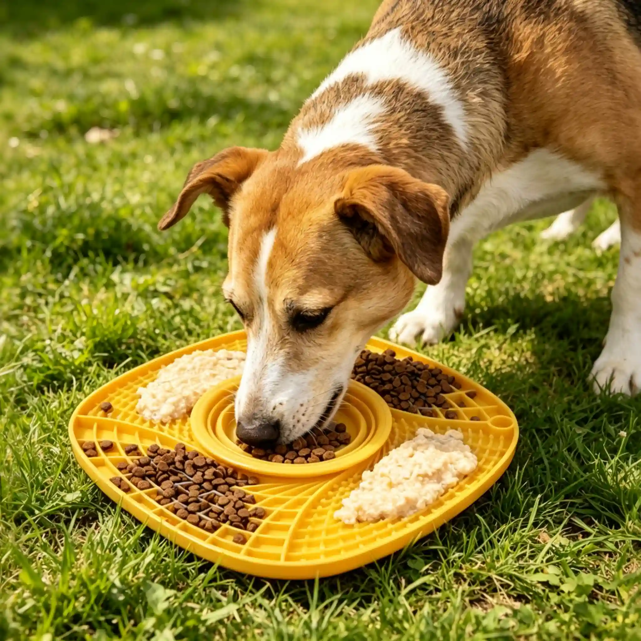 3-in-1 Silicone Pet Feeding Mat with Slow Feeder Bowl, Non-Spill Slow Eating Dish for Cats & Dogs - Image 2