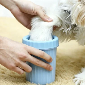 Portable Dog Paw Cleaner Cup, Soft Silicone Pet Foot Washer for Small & Medium Dogs