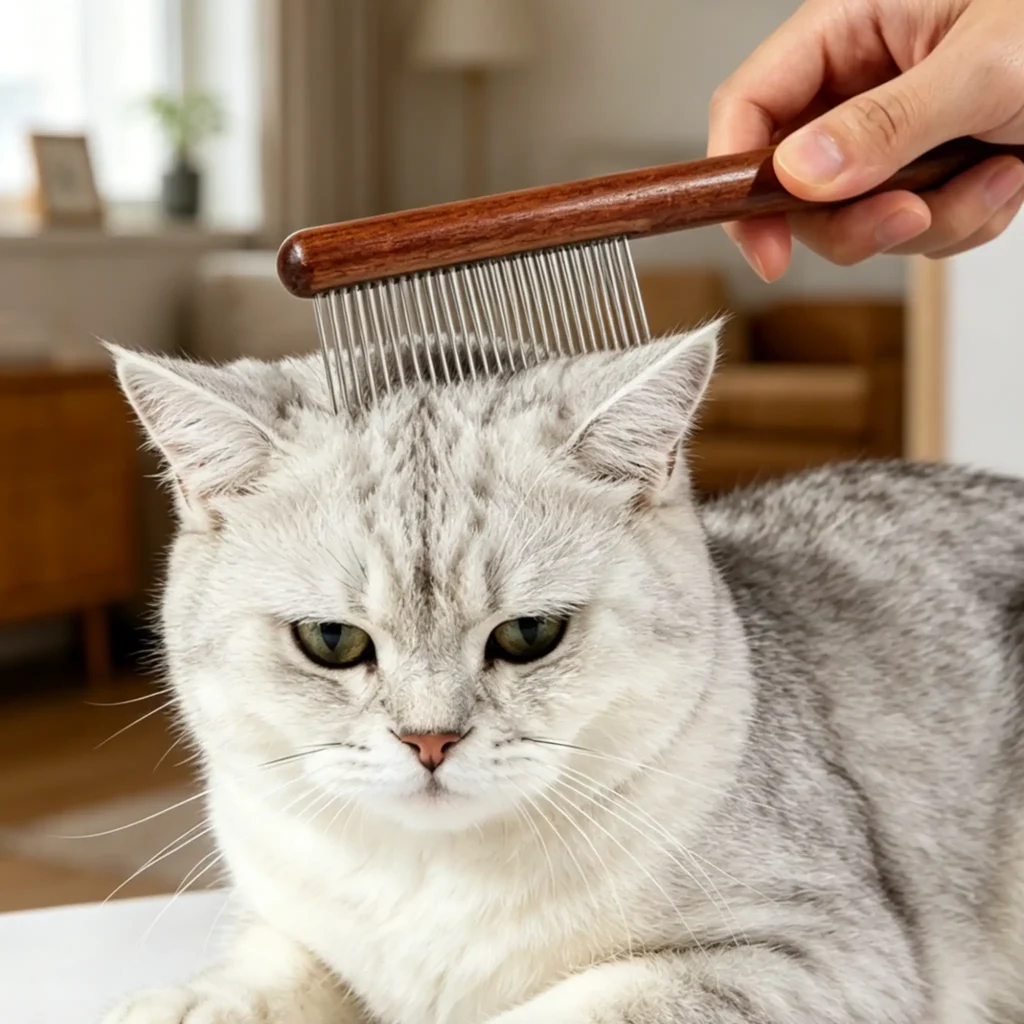 Pet Stripping Comb Set with Wooden Handle, Fine/Medium/Coarse Teeth Grooming Tools for Dogs & Cats