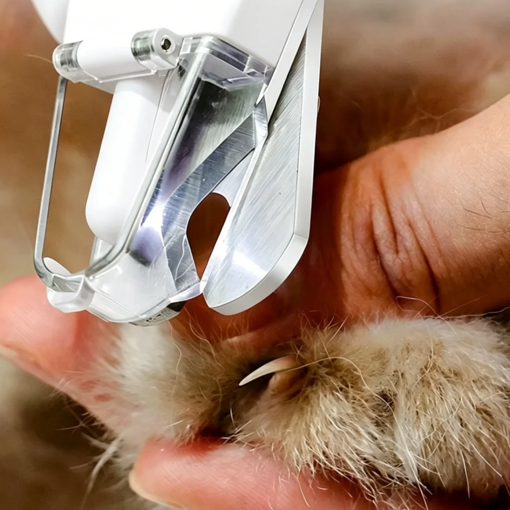 2 in 1 Pet Nail Clipper & Electric Grinder, LED Light Cat Dog Nail Trimmer USB Type-C Charging