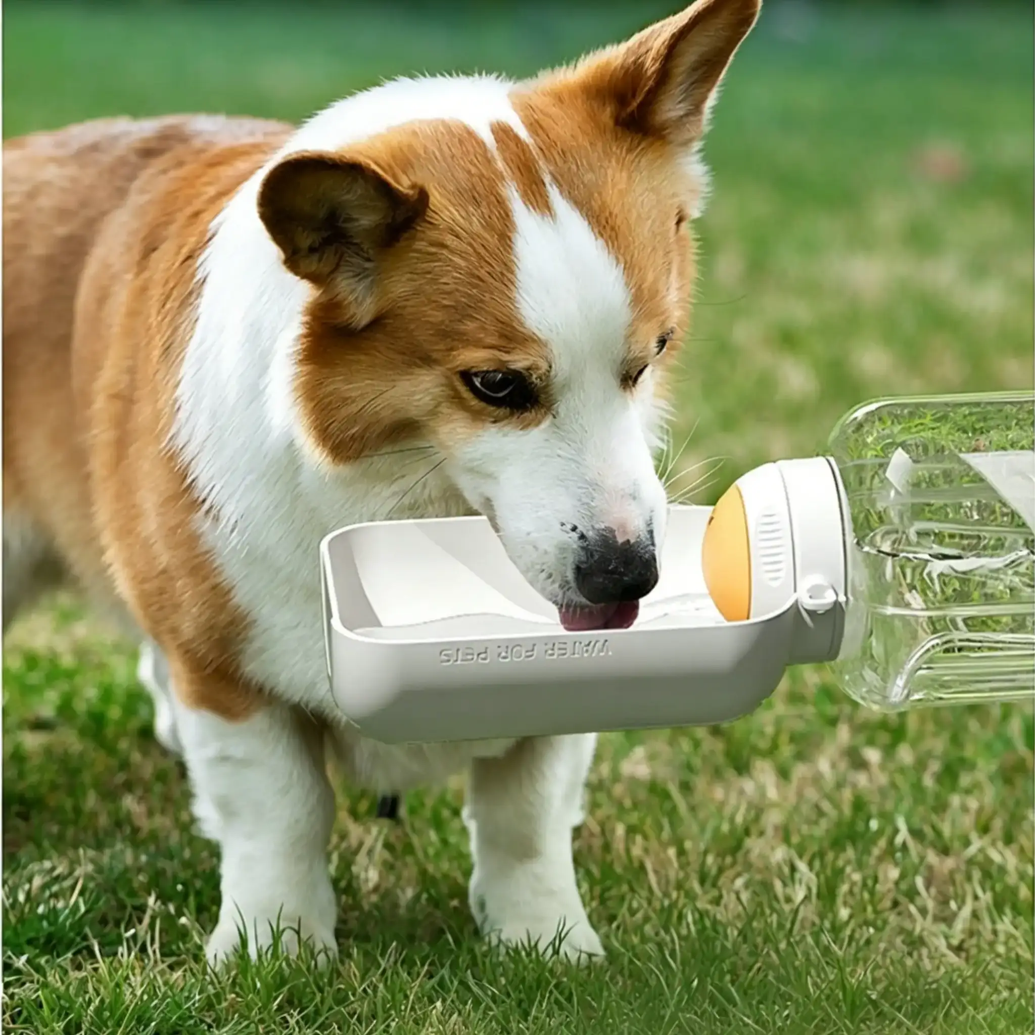 2-in-1 Portable Dog Water Bottle with Food Container, Leak-Proof Pet Travel Water & Food Dispenser - Image 3