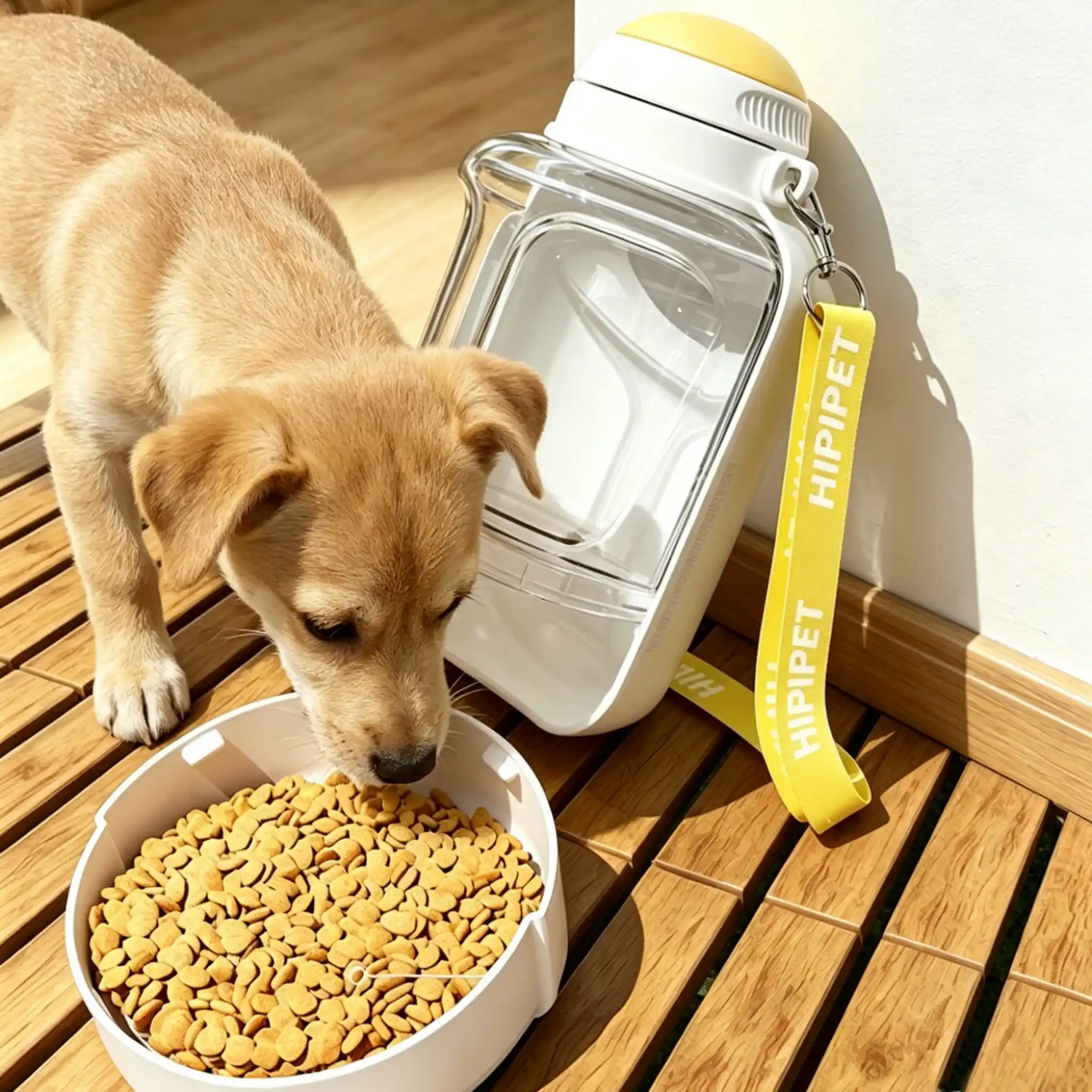 2-in-1 Portable Dog Water Bottle with Food Container, Leak-Proof Pet Travel Water & Food Dispenser - Image 4