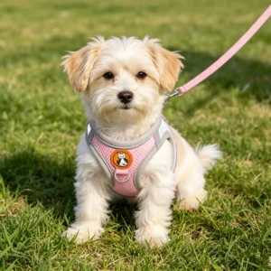 Reflective Mesh Cat & Small Dog Harness Leash Set, Escape-Proof No-Choke Vest with 1.5m Lead