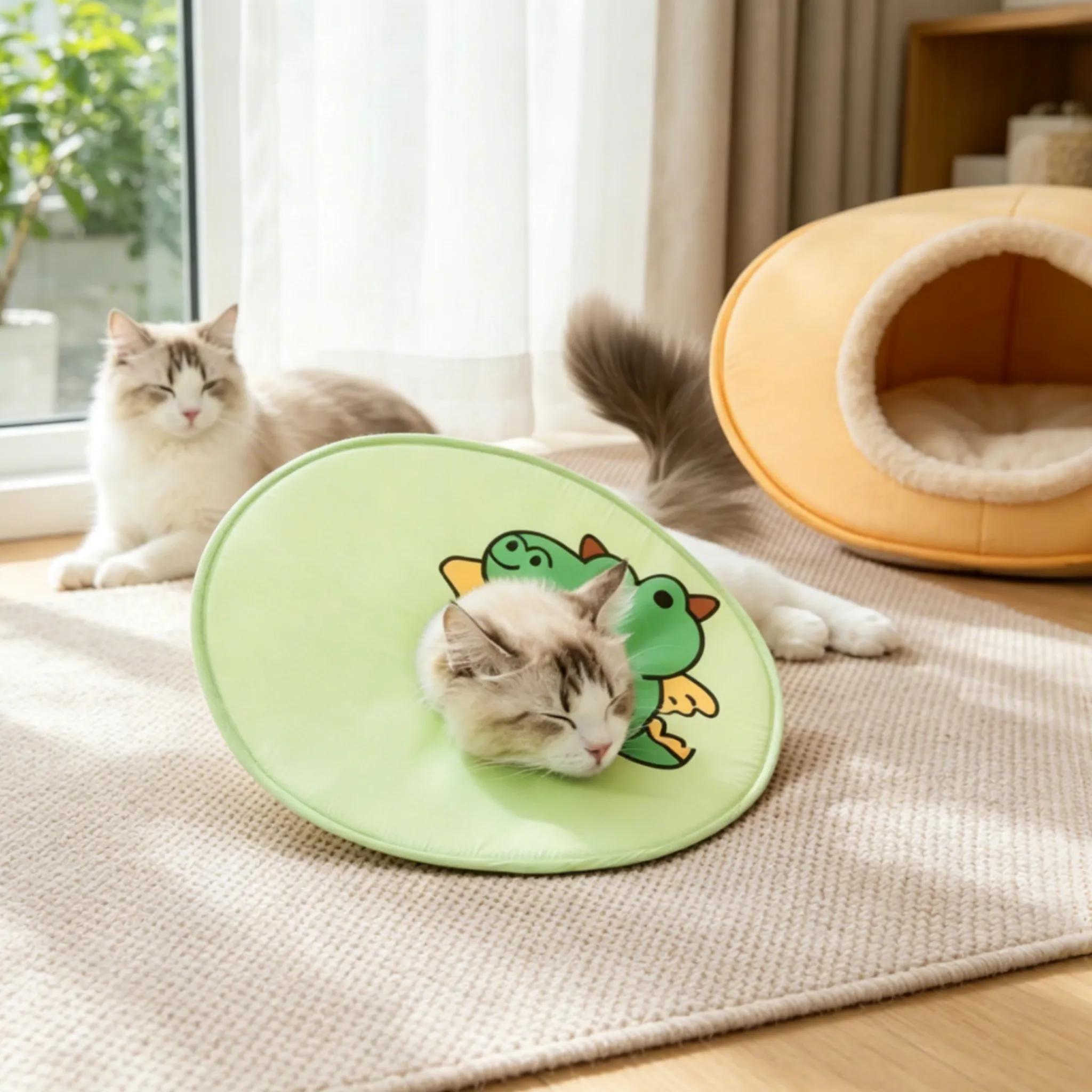 Cat Recovery Cone, Waterproof & Breathable Elizabethan Collar for Spay/Neuter - Image 2
