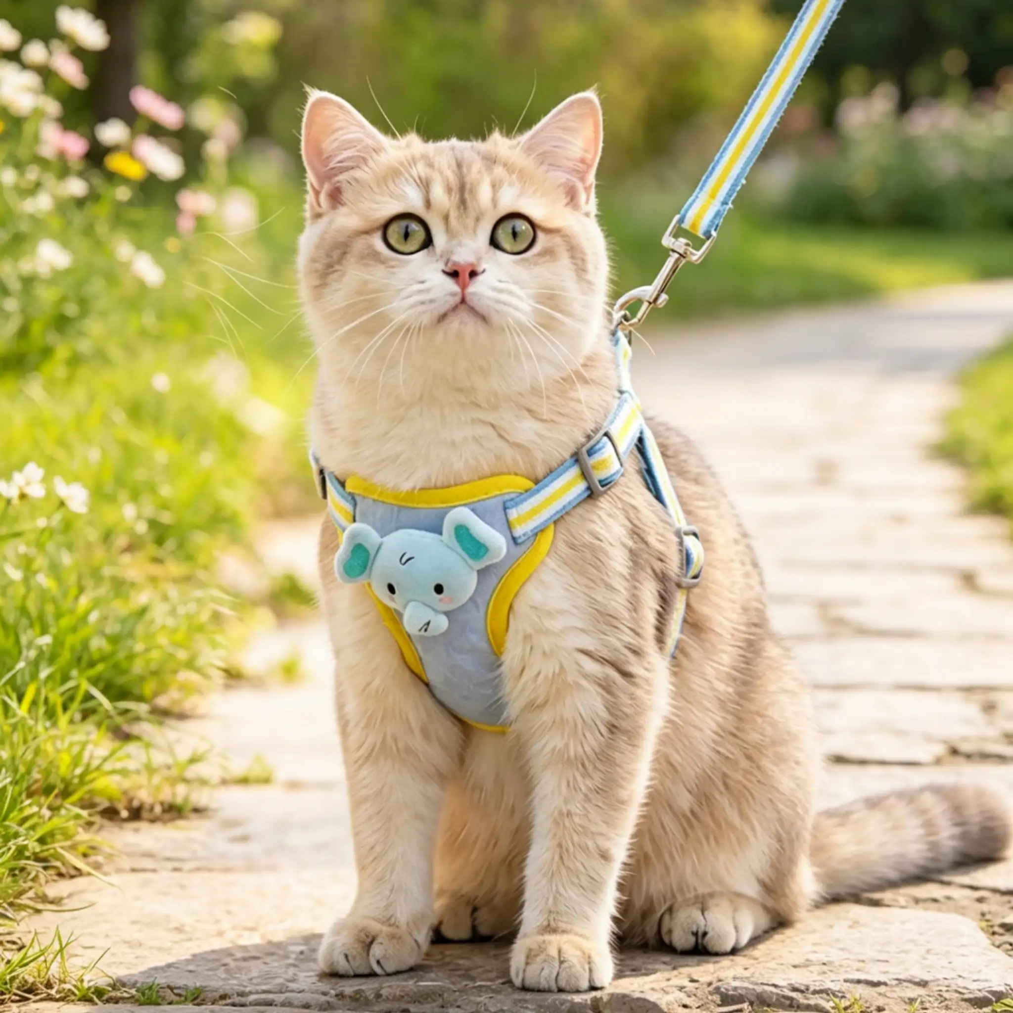 Lightweight Cat Harness & Leash Set, Breathable Summer Vest for Cats & Small Dogs - Image 2