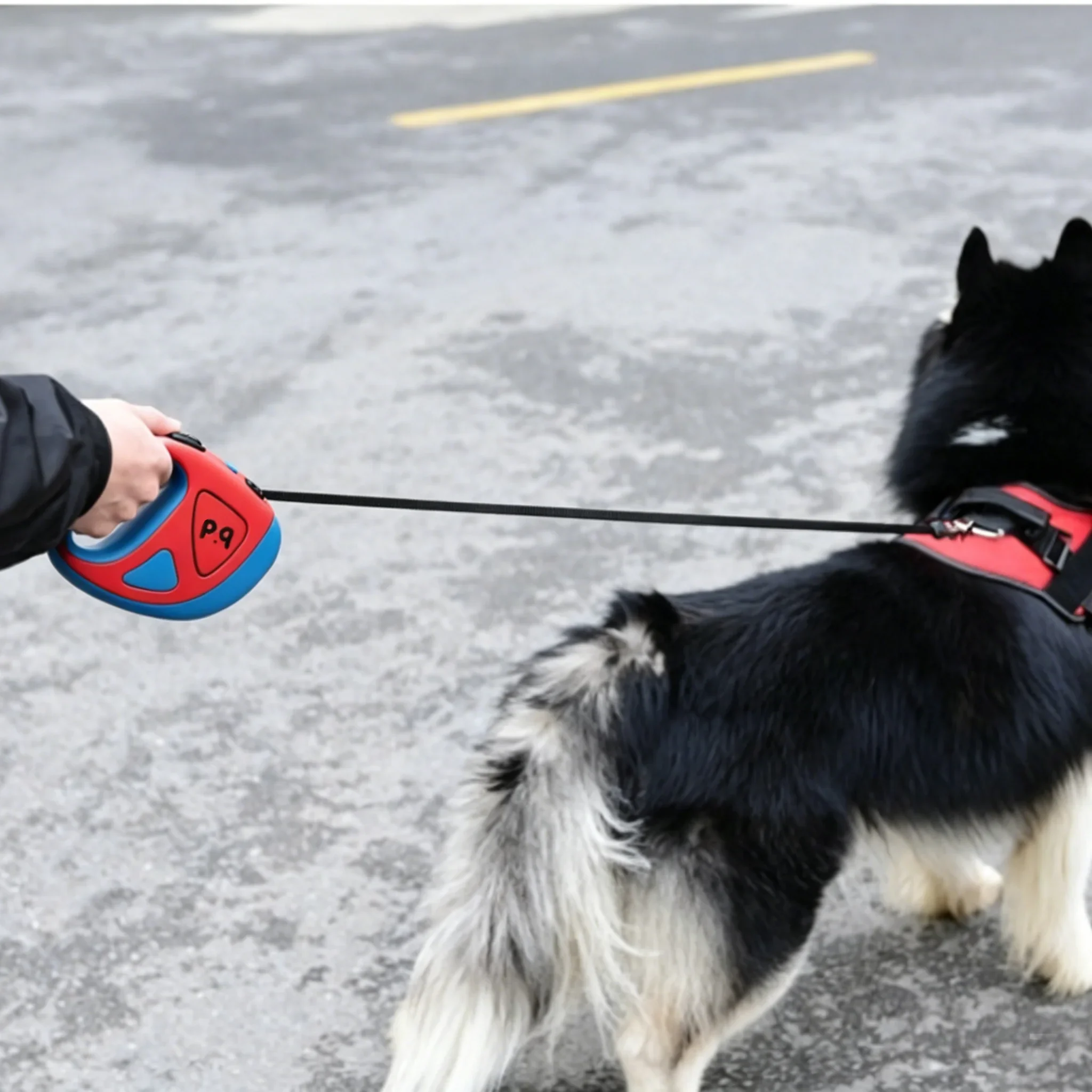 Retractable Dog Leash with LED Flashlight, Heavy Duty No-Tangle Walking Lead for Pets