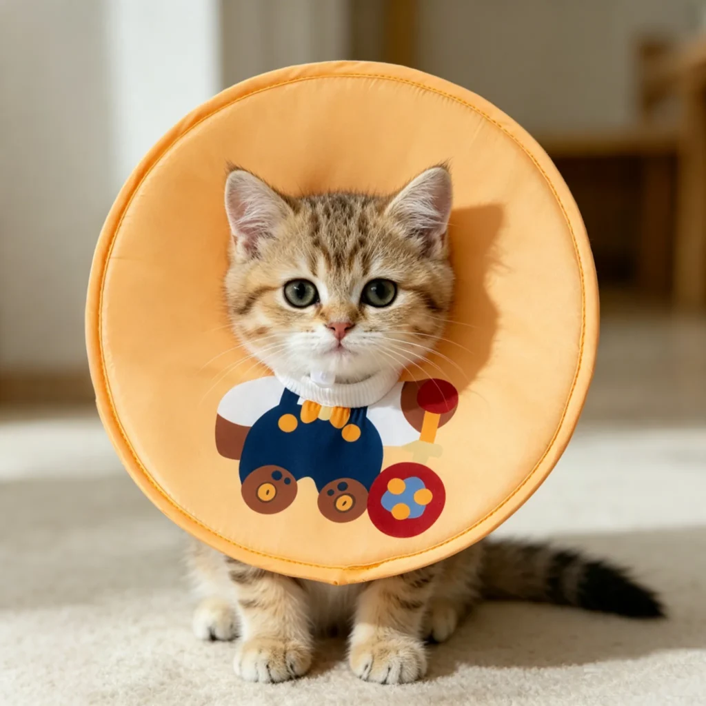 Cat Recovery Cone, Waterproof & Breathable Elizabethan Collar for Spay/Neuter