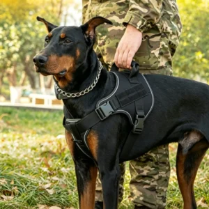 Tactical No-Pull Dog Harness, Quick-Release Vest for Medium & Large Breeds